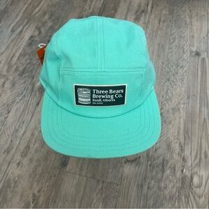 NWT Pukka Three Bears Brewing Co. Banff 5-Panel Camp Hat Clip Strap Unisex Mint